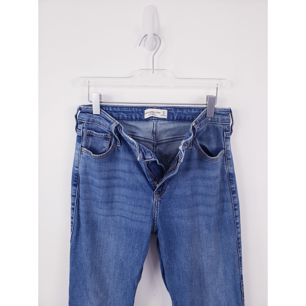 Abercrombie & Fitch The Flare Ultra High Rise Stretch Blue Denim Jeans 29/8R - Picture 6 of 8